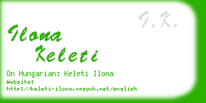 ilona keleti business card